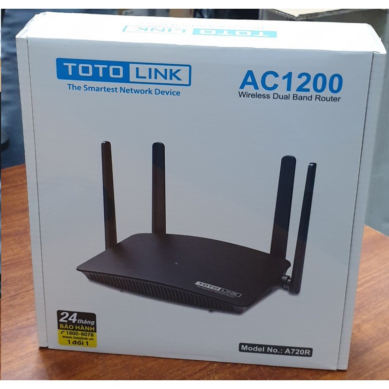 [Mã 254ELSALE giảm 7% đơn 300K] TOTOLINK Wifi router wifi băng tần kép chuẩn AC 1200Mbps A720R