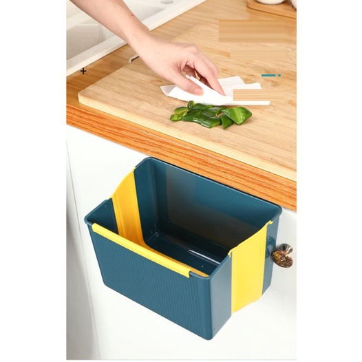 Thùng Rác Gấp Gọn Thông Minh Treo Cạnh Tủ Tiện Lợi