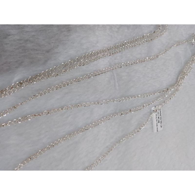 1m Dây xích bạc S925 làm dây chuyền, vòng tay, dây xích tăng đơ mở rộng vĩnh viễn bảo hành bạc