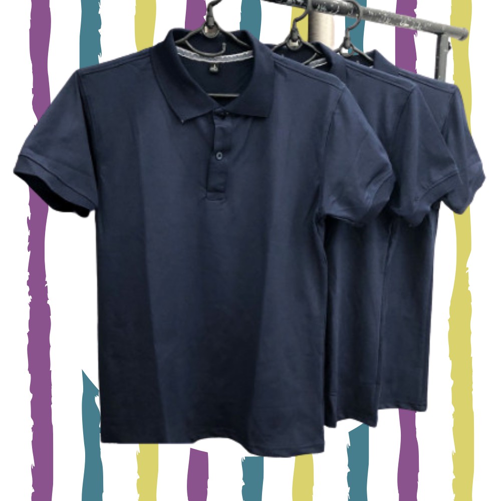 Áo đồng phục poly trụ trơn vải mịn