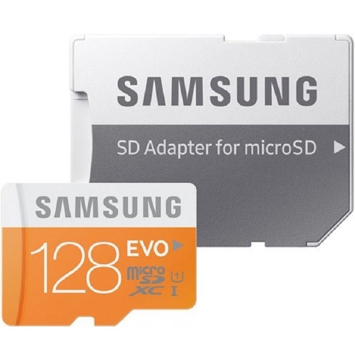 Thẻ nhớ Samsung 128GB – CHÍNH HÃNG – MicroSD SAMSUNG Class10 - Bảo hành 5 năm  – Kèm Adapter