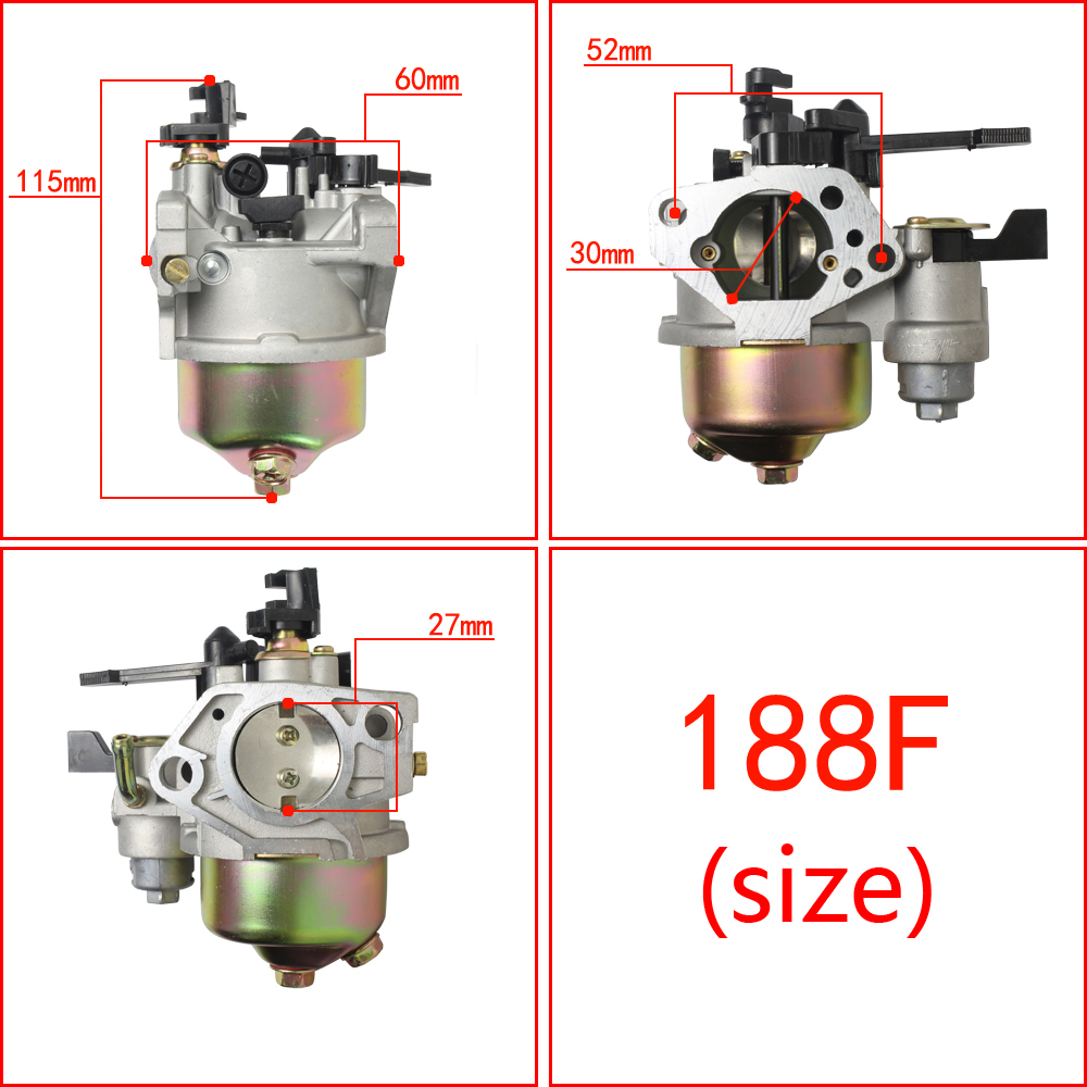Chế hòa khí động cơ Bình xăng động cơ 188f Honda GX390, GX340, Gx27013h 16100-zf6-v01