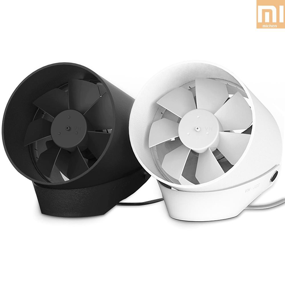 M&C VH Portable Mini Smart USB Fan Dual-motor Electronics Fans Metal Body Flap Low Noise for Power Bank Notebook PC Laptop Computer USB Port Devices From  Youpin