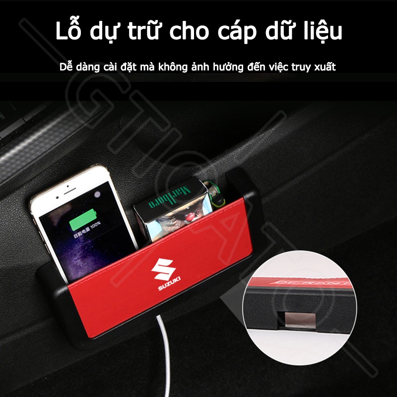 GTIOATO Hộp Đựng Điện Thoại Trên Oto Hộp Đựng Điện Thoại Trên Xe Túi Đựng Điện Thoại Trên Ô Tô Khay ĐựNg Đồ Ô Tô HộP ĐựNg Đồ TrêN Ô Tô Phụ Kiện Xe Hơi Cho Suzuki XL7 Swift Sport Vitara Dzire APV Ertiga Carry Celerio Ciaz Jimny Multicab