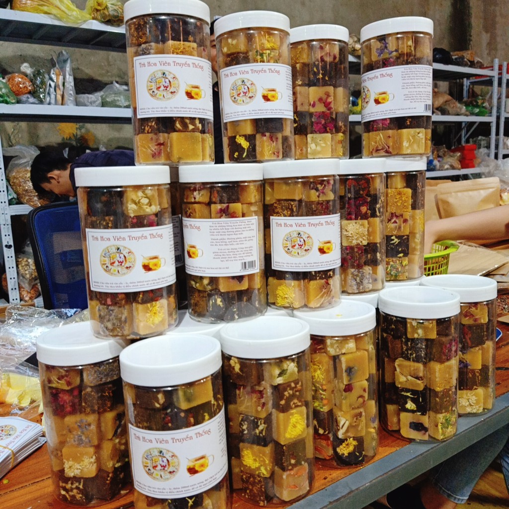 HỘP TRÀ HOA VIÊN TRUYỀN THỐNG - TRÀ HOA CÚC ĐƯỜNG PHÈN
