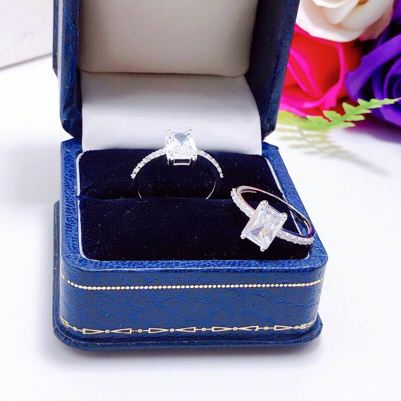 NHẪN NỮ BẠC MẶT ĐÁ SANG CHẢNH MẪU MỚI