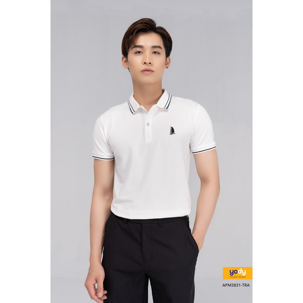 [Mã WABRYD50K giảm 10% đơn 250K] Áo Polo YODY Nam thêu thuyền lịch lãm mềm mại thấm hút APM3831 | BigBuy360 - bigbuy360.vn