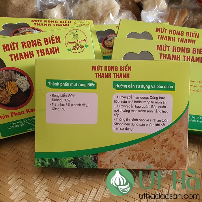 Mứt Rong Sụn Biển Thanh Thanh Hộp 250gr Đặc Sản Ninh Thuận Dạng Thỏi Thập Cẩm Nhiều Hương Vị - Út Hà Đặc Sản