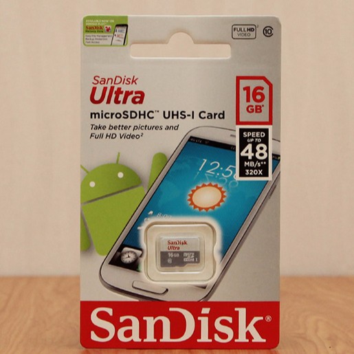 Thẻ nhớ 16G Micro SD Sandisk Ultra chính hãng. BH 5 năm | BigBuy360 - bigbuy360.vn