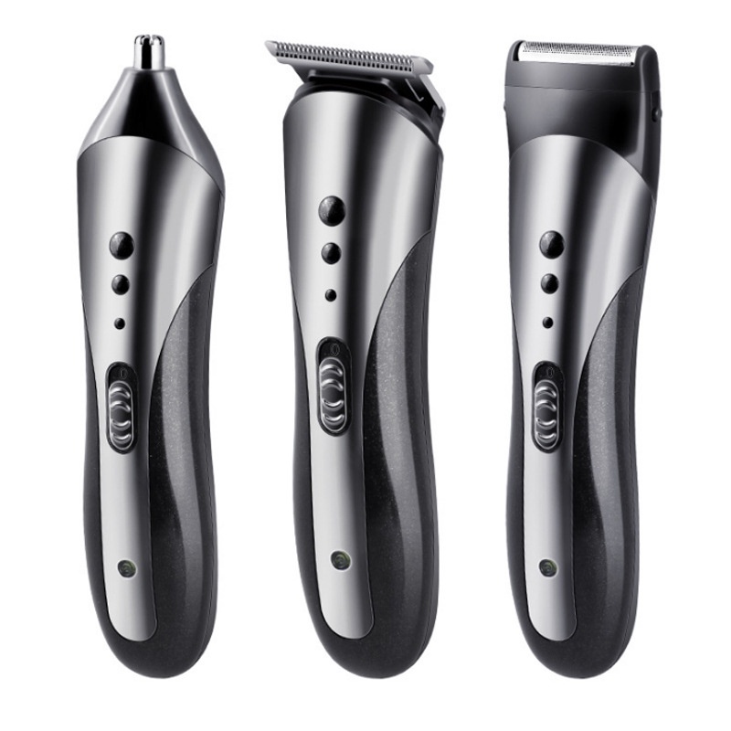 Kemei All In1 Tông Đơ Cắt Tóc Có Thể Sạc Lại Dao Cạo Dành Cho Nam Chống Thấm Nước Không Dây Điện Râu Mũi Tai Cạo Râu Tóc okase