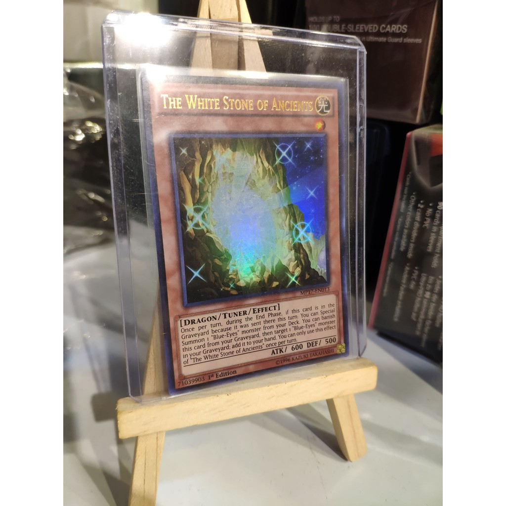 Lá bài thẻ bài Yugioh The White Stone of Ancients - Ultra Rare - Tặng bọc bài nhựa bảo quản