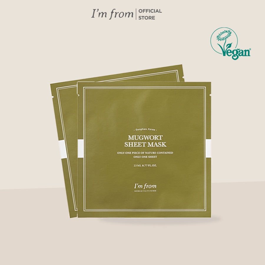 Combo 2 Mặt Nạ Dịu Da I'm from Mặt nạ Mugwort Sheet mask 23ml