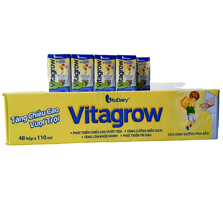 [HSD T11-2023] Thùng 48 Hộp Sữa Pha Sẵn Vitagrow Hộp 110ml Phát Triển Chiều Cao.
