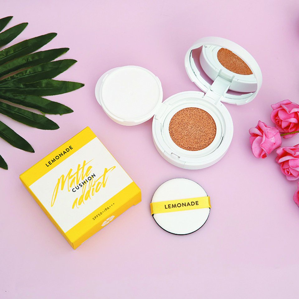 Phấn nước kiềm dầu, lâu trôi, che khuyết điểmLemonade Matte Addict Cushion - Lemonade Supermatte Cushion 15g