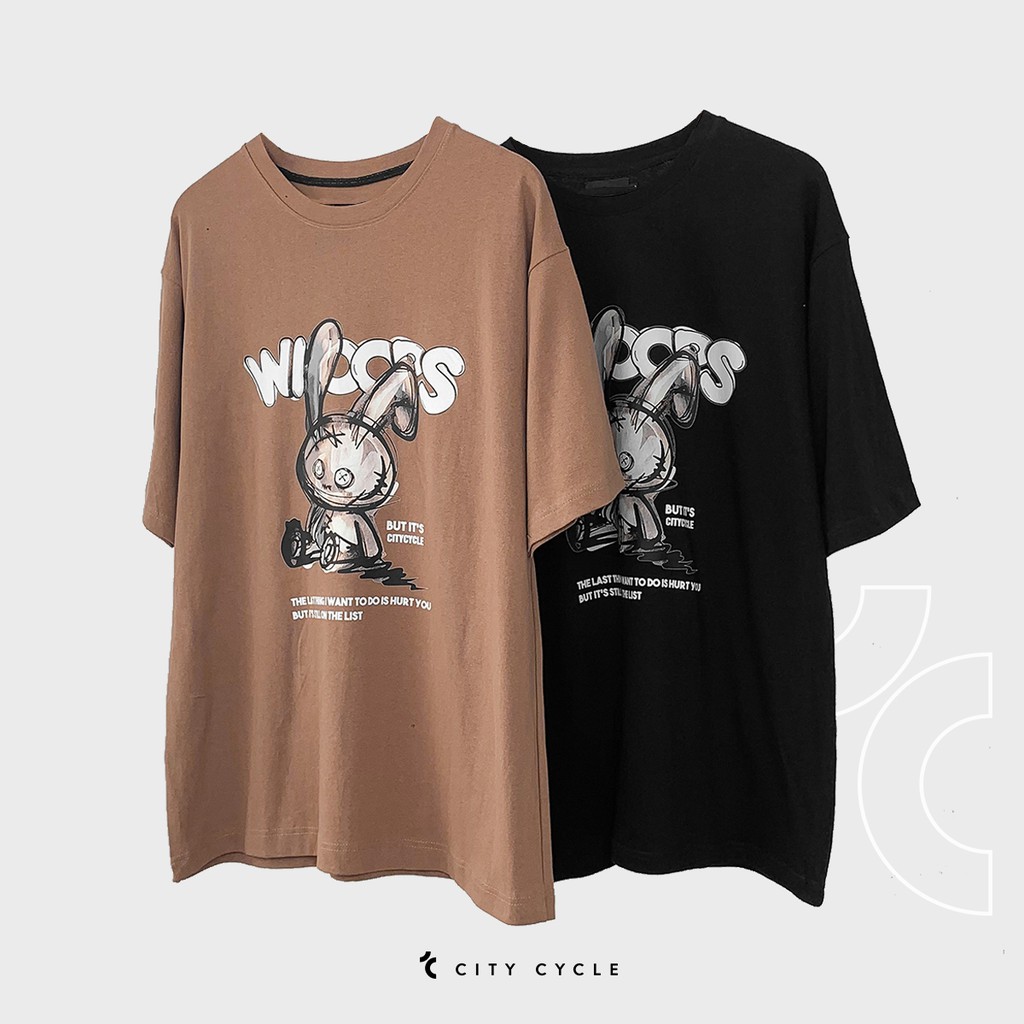Áo thun nam nữ Rabbit City Cycle - Áo thun tay lỡ Unisex form rộng hàng Local Brand | BigBuy360 - bigbuy360.vn