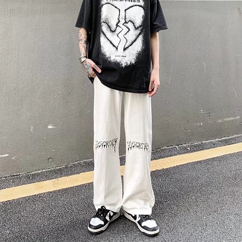 Quần KaKi Ống Rộng Thời Trang Hàn Quốc T-A-N Full size nam nữ QKR in màu đen và kem