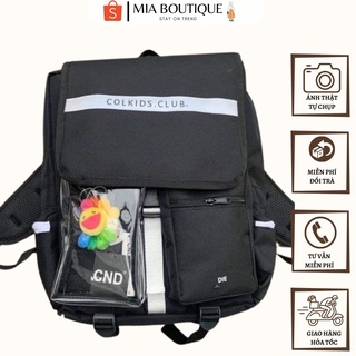 Balo phản quang colkid, balo đi học túi hộp chất canvas đẹp - MIA BOUTIQUE
