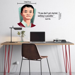 Hình Dán Tường Chủ Đề Câu Nói Nổi Tiếng Của Jack Ma  | Tranh Dán Tường Cho Phòng Khách, Phòng Ngủ Có Keo Sẵn Bóc Dán