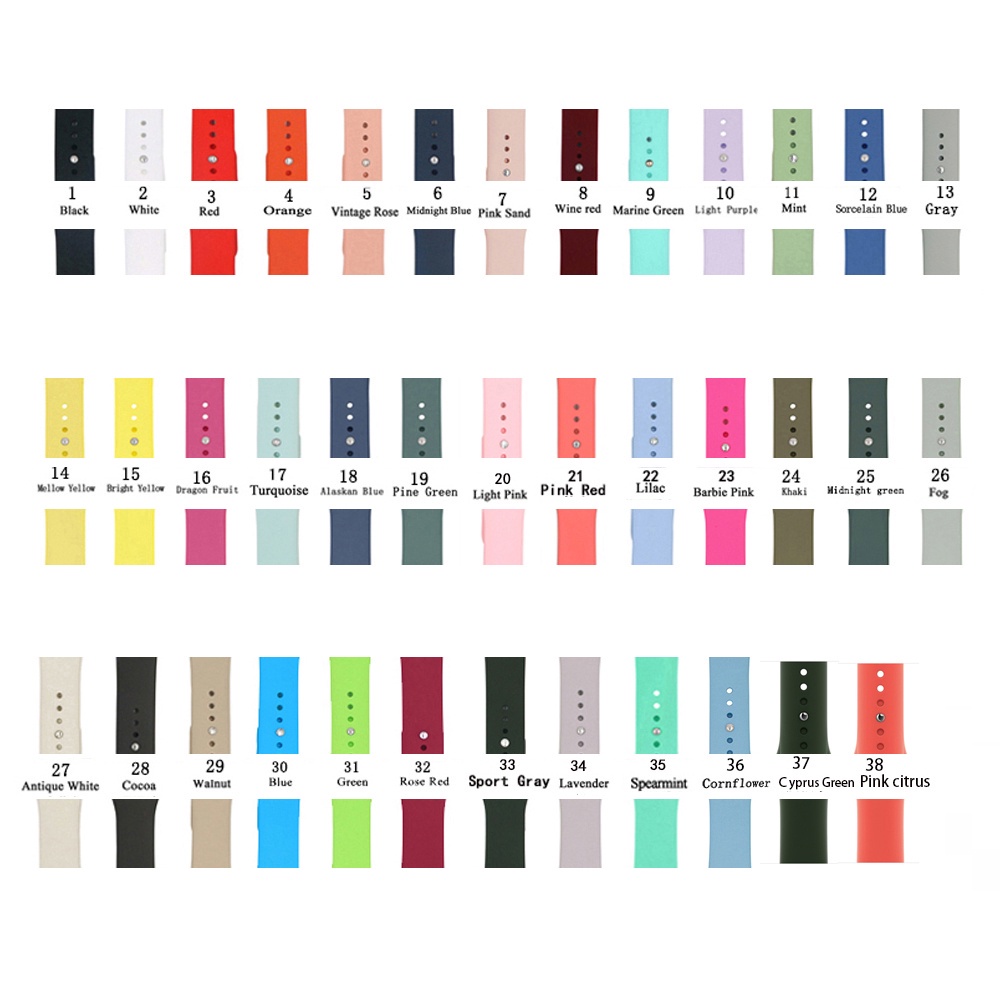 Dây Đeo Thể Thao Bằng Silicone Cho Đồng Hồ Thông Minh AW iWatch Watch Series 4 5 6 7 8 se 38mm 40mm 42mm 44mm 41mm 45mm