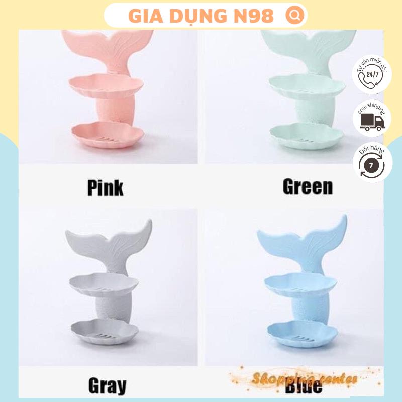 Để xà phòng tắm hình đuôi cá 2 tầng