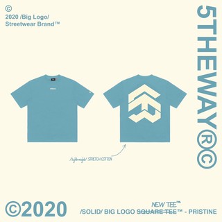 Áo Tay Ngắn 5THEWAY /solid/ BIG LOGO NEW TEE™️ in MARINE BLUE