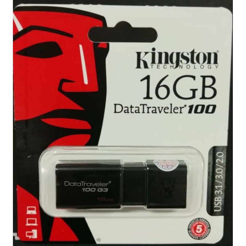 USB Kingston 16GB  3.0/3.1,  DT100G3/16GB nhập khẩu bởi VSPC , FPT