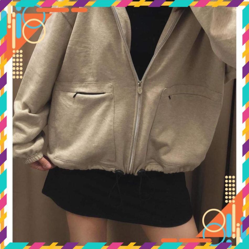 [Mặc Bao Đẹp] Áo khoác Thun Nỉ Trơn Túi Hộp Có Khóa Kéo TP | BigBuy360 - bigbuy360.vn