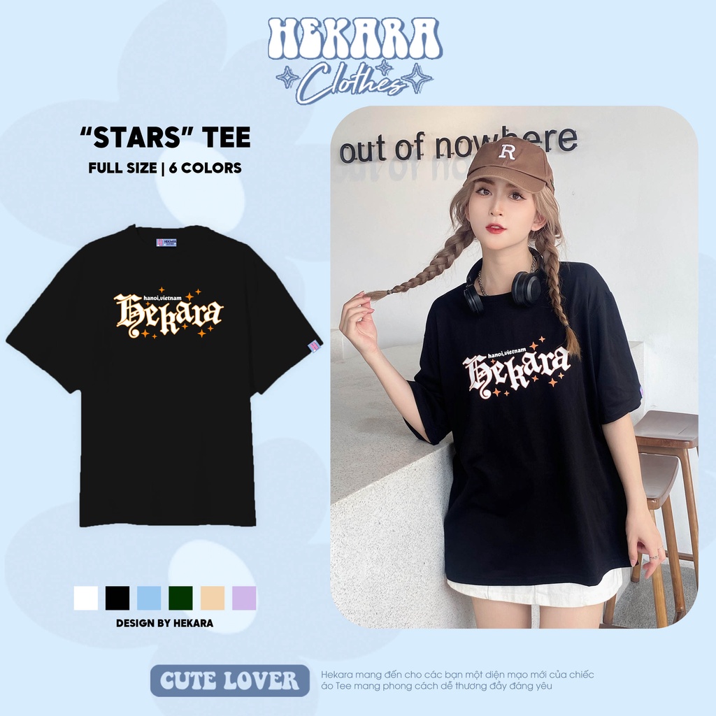 Áo Thun Local Brand Unisex "Stars" 100% Cotton - Hekara Clothes