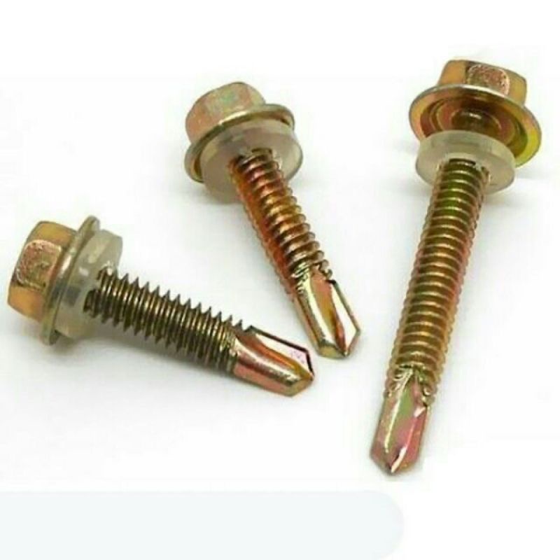 100gram Vít bắn tôn đầu lục giác có cao su chống dột tốt đủ kích thước từ vít 3cm đến vít 15cm