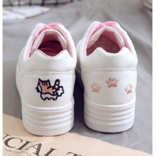 { RẺ VÔ ĐỊCH } Giày Thêu mèo độn đế