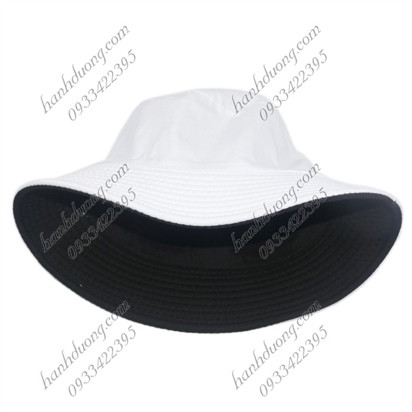 Nón tai bèo bucket trơn 2 mặt