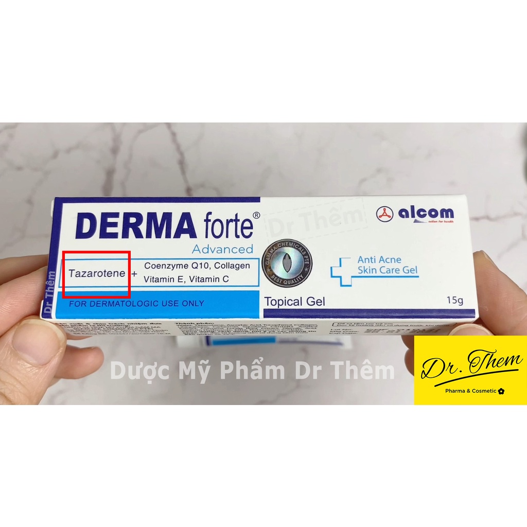✅[CHÍNH HÃNG] Derma Forte ADVANCED Gel 15g - MẪU MỚI - Giảm Mụn Trứng Cá, Ngừa Thâm, Mờ Sẹo, Dưỡng Da - Gamma Chemical