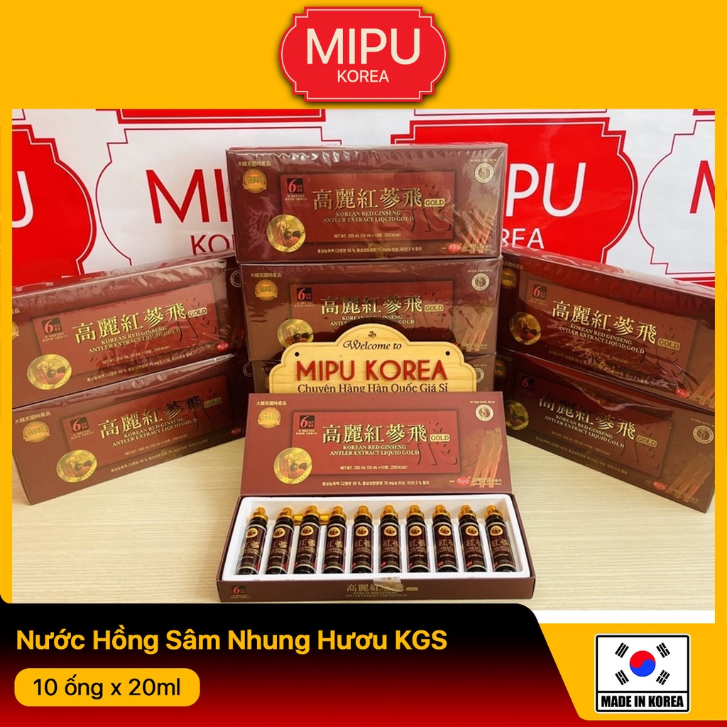 Nước Hồng Sâm Nhung Hươu KGS 10 ống x 20ml
