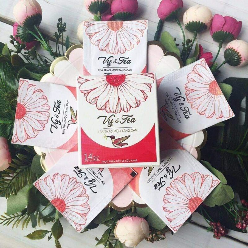 (1 hộp) trà tăng cân vy(()) tea