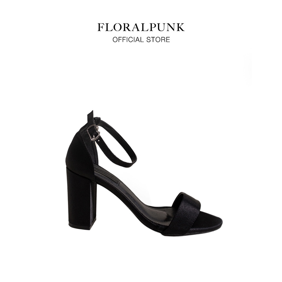 Giày cao gót Floralpunk Strappy Satin Heels 7cm B*de