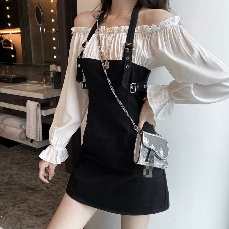 [Mã SKAMA06 giảm 8% tối đa 50K đơn 250K] Đầm váy nữ hai dây dạo phố dự tiệc tay dài Ulzzang | BigBuy360 - bigbuy360.vn