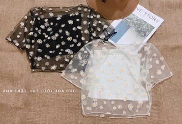 Áo lưới cúc+ áo quây