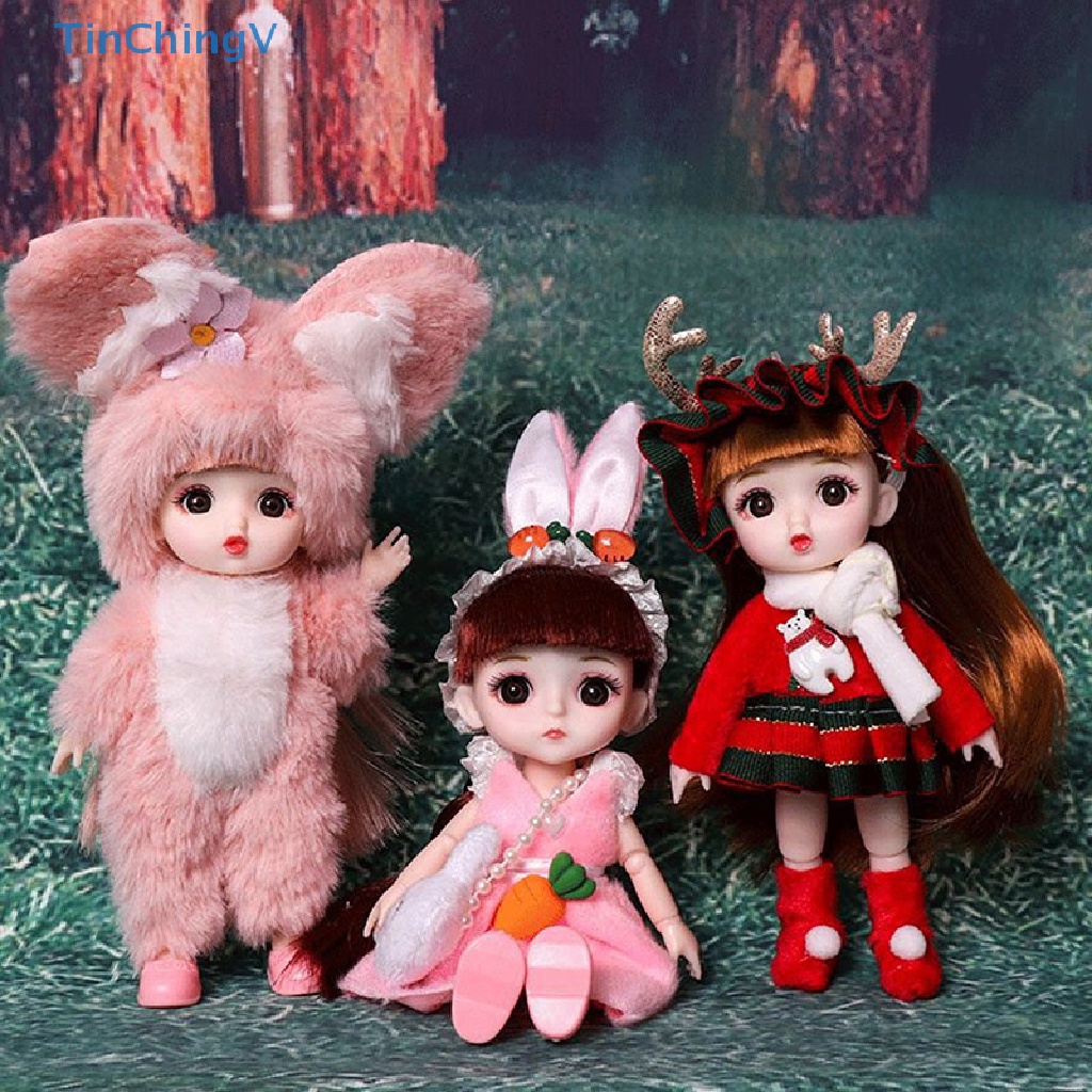Búp Bê Công Chúa bjd ob11 16cm Kèm Quần Áo DIY Dễ Thương Xinh Xắn