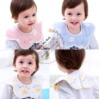 Yếm xô tròn 2 mặt- yếm xoay 360độ- Yếm dãi-Yếm ăn cho bé
