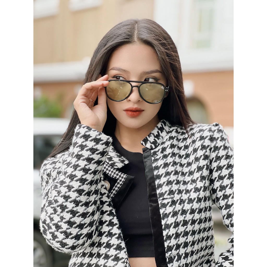 Kính mát nam nữ thời trang ANNA dáng vuông gọng nhựa mắt râm chống tia UV RCT082