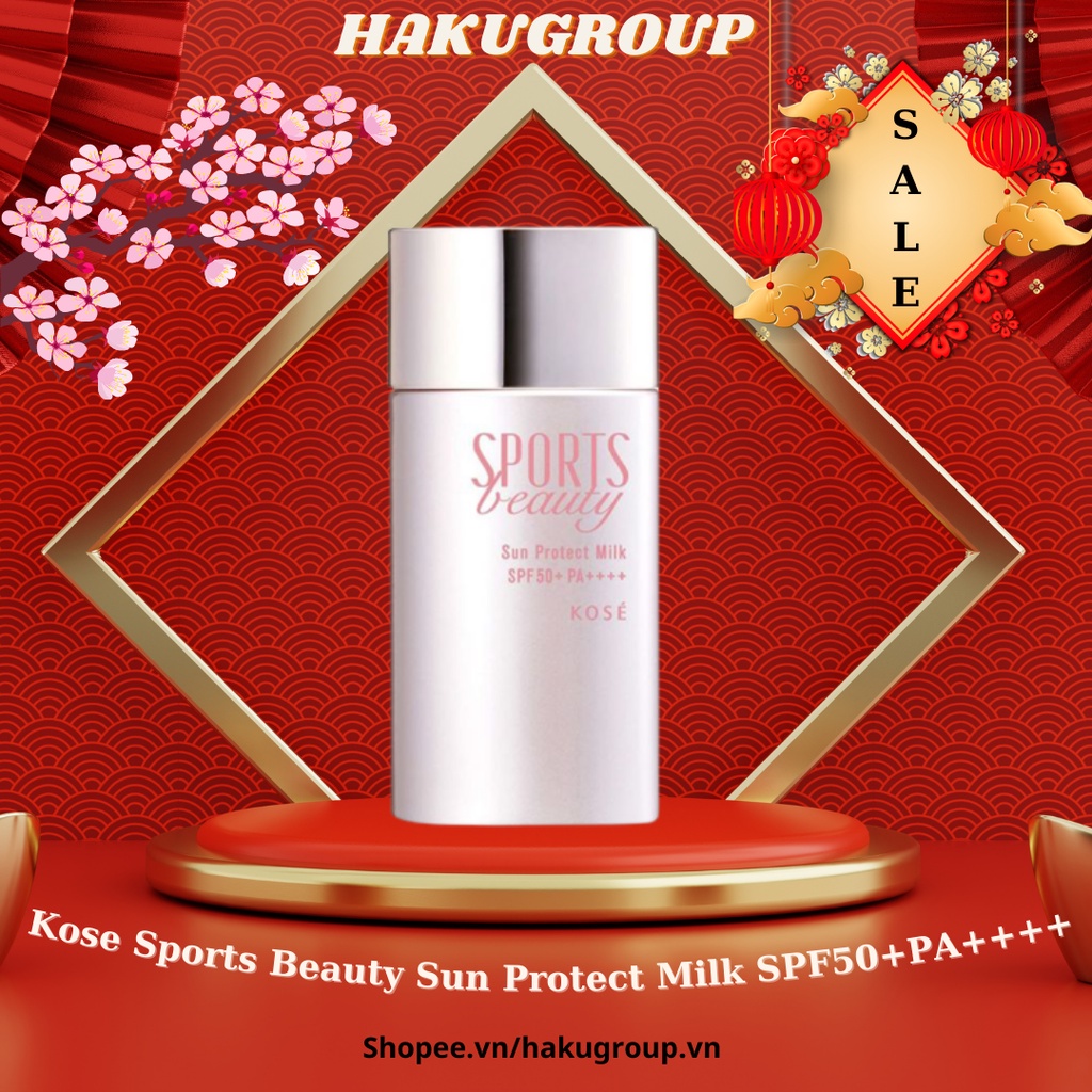 Kem chống nắng nâng tone Kose Sports Beauty Sun Protect Milk 60ml SPF 50+PA++++