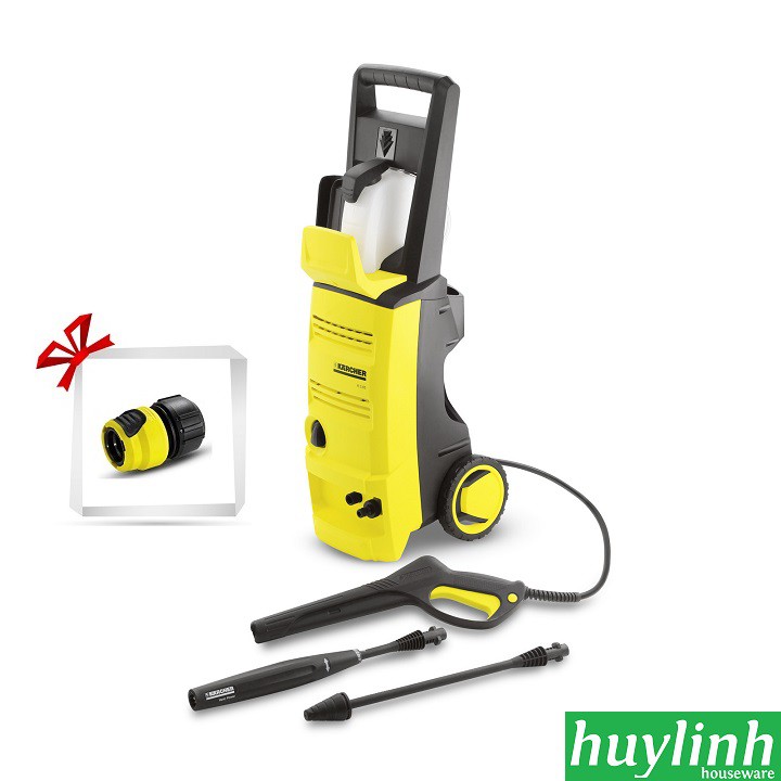 Máy phun xịt rửa xe cao áp Karcher K3 450 *KAP - Bộ bàn chải và đầu phun hóa chất CarKit + PS20