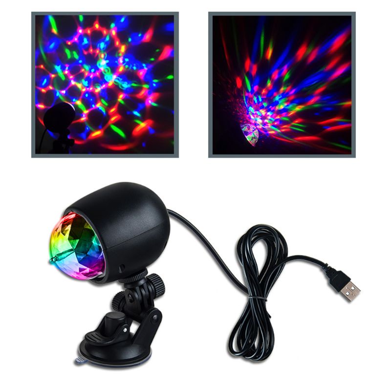 1 Đèn LED Laser Hình Quả Cầu Disco Pha Lê Trang Trí Tiệc