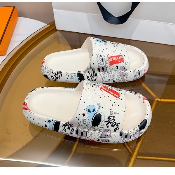 Dép bánh mì nam nữ họa tiết Space "Have a nice day" cực phẩm 2022