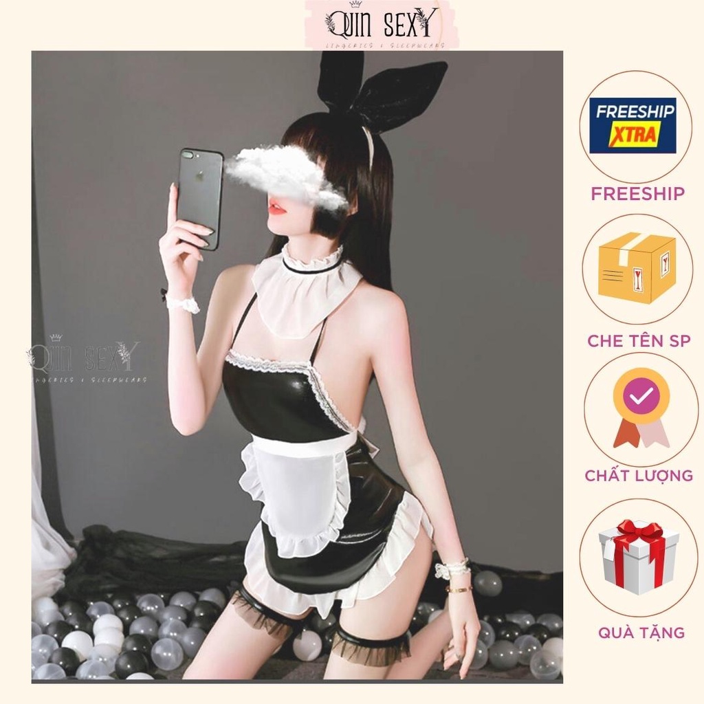 Đồ ngủ cosplay hầu gái gợi cảm, trang phục cô gái thỏ sexy CL026