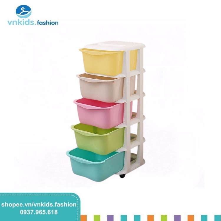 FREE SHIP !!! Kệ nhựa đựng đồ đa năng 5 tầng đa sắc màu Việt Nhật