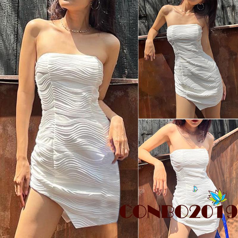 Đầm Mini Không Tay Hở Lưng Màu Sắc Thời Trang Cho Nữ