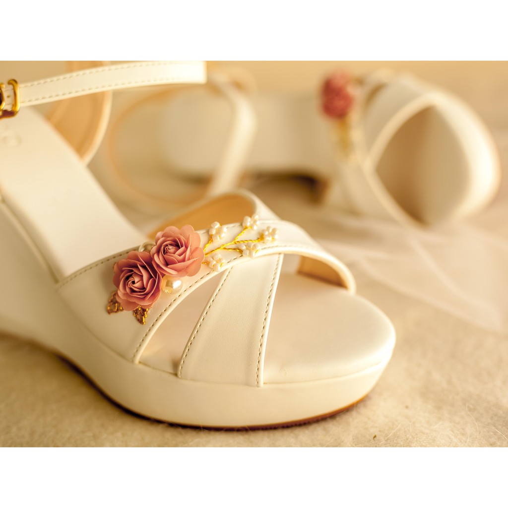 GIÀY CƯỚI - GIÀY CÔ DÂU BEJO W06 2HOA BABY - WEDDING SHOES