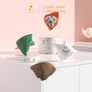 Miếng dán bọc góc bàn silicon mặt cười bảo vệ an toàn cho bé (1 cái) - Seed Baby