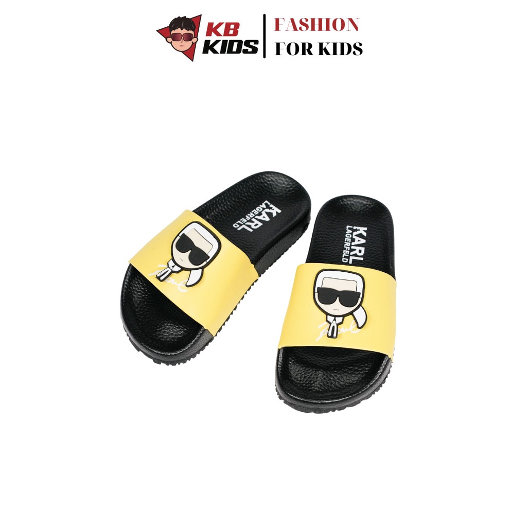 Dép Lê Cho Bé Trai Bé Gái Karl Cao Cấp Hoạ Tiết Cool Ngầu Đế Êm Chống Trơn Trượt - KB022